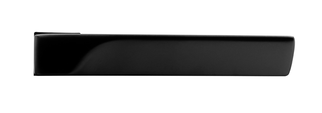 Ручка дверная FIORD-SM NERO-ST, с невидимой квадратной розеткой, цвет черный soft-touch, ЦАМ фото купить в Омске