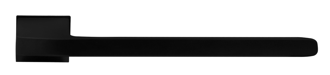 Ручка дверная SPUTNIK-SM NERO-ST с невидимой квадратной розеткой, цвет черный soft-touch, ЦАМ фото купить в Омске