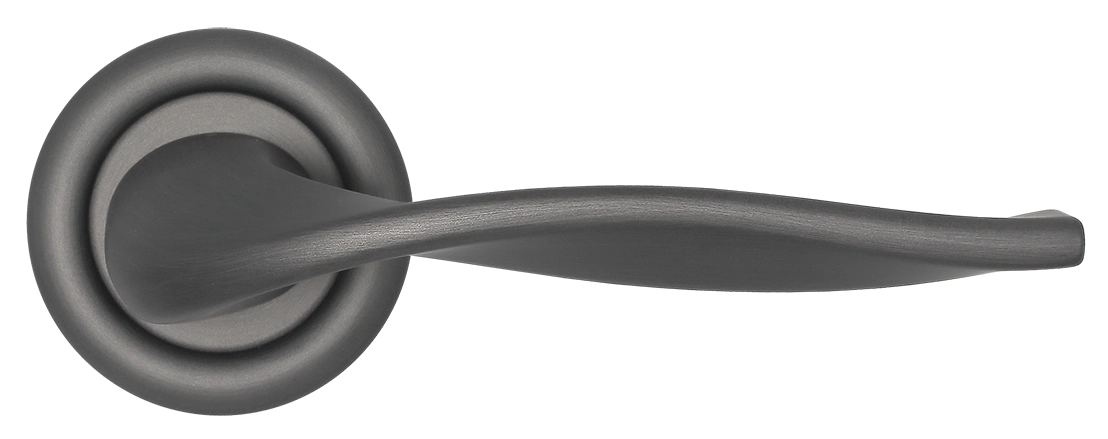 Ручка дверная SKYSCRAPER R7 SST на круглой розетке, цвет Летняя гроза/Summer Storm фото morelli Омск