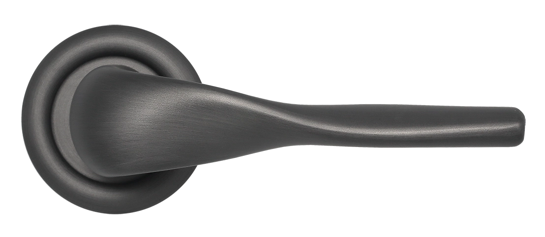 Ручка дверная LVB R7 SST на круглой розетке, цвет Летняя гроза/Summer Storm фото купить в Омске