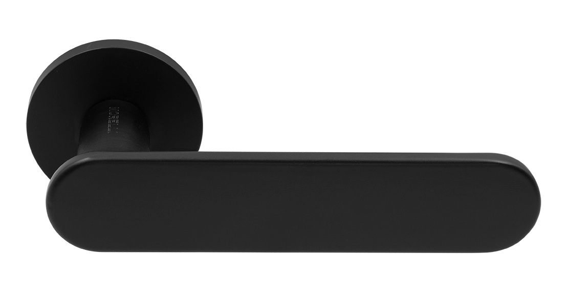 Ручка дверная MH-65-R6 R6 SEMPIONE BL на круглой розетке, цвет черный фото купить Омск