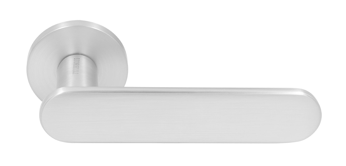 Ручка дверная MH-65-R6 SEMPIONE SC на круглой розетке, цвет матовый хром фото купить Омск