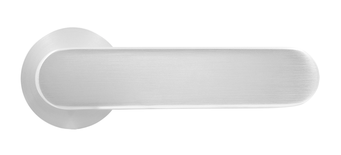 Ручка дверная MH-65-R6 SEMPIONE SC на круглой розетке, цвет матовый хром фото купить в Омске