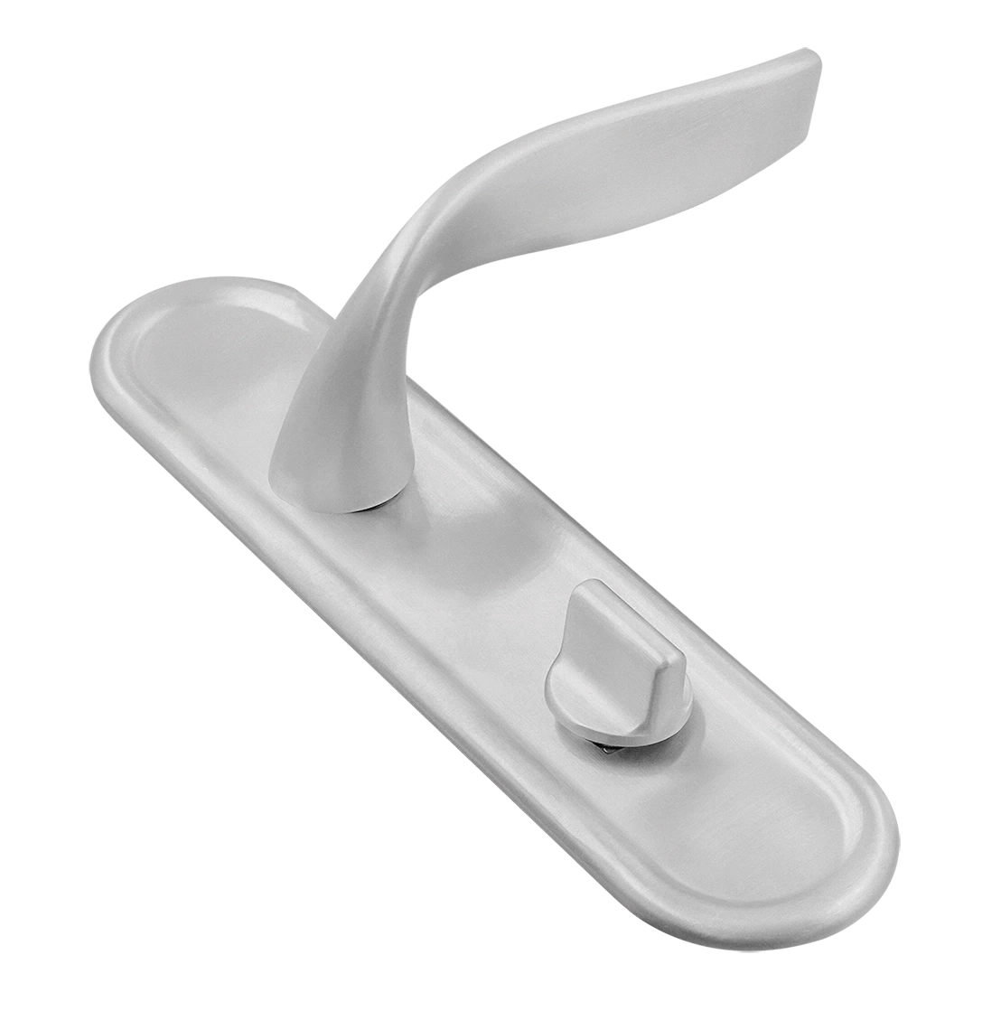 Ручка дверная SKYSCRAPER PLR WC SSW на планке под сантехническую завертку, цвет Стокгольмский снегопад/Stockholm Snowfall фото купить Омск