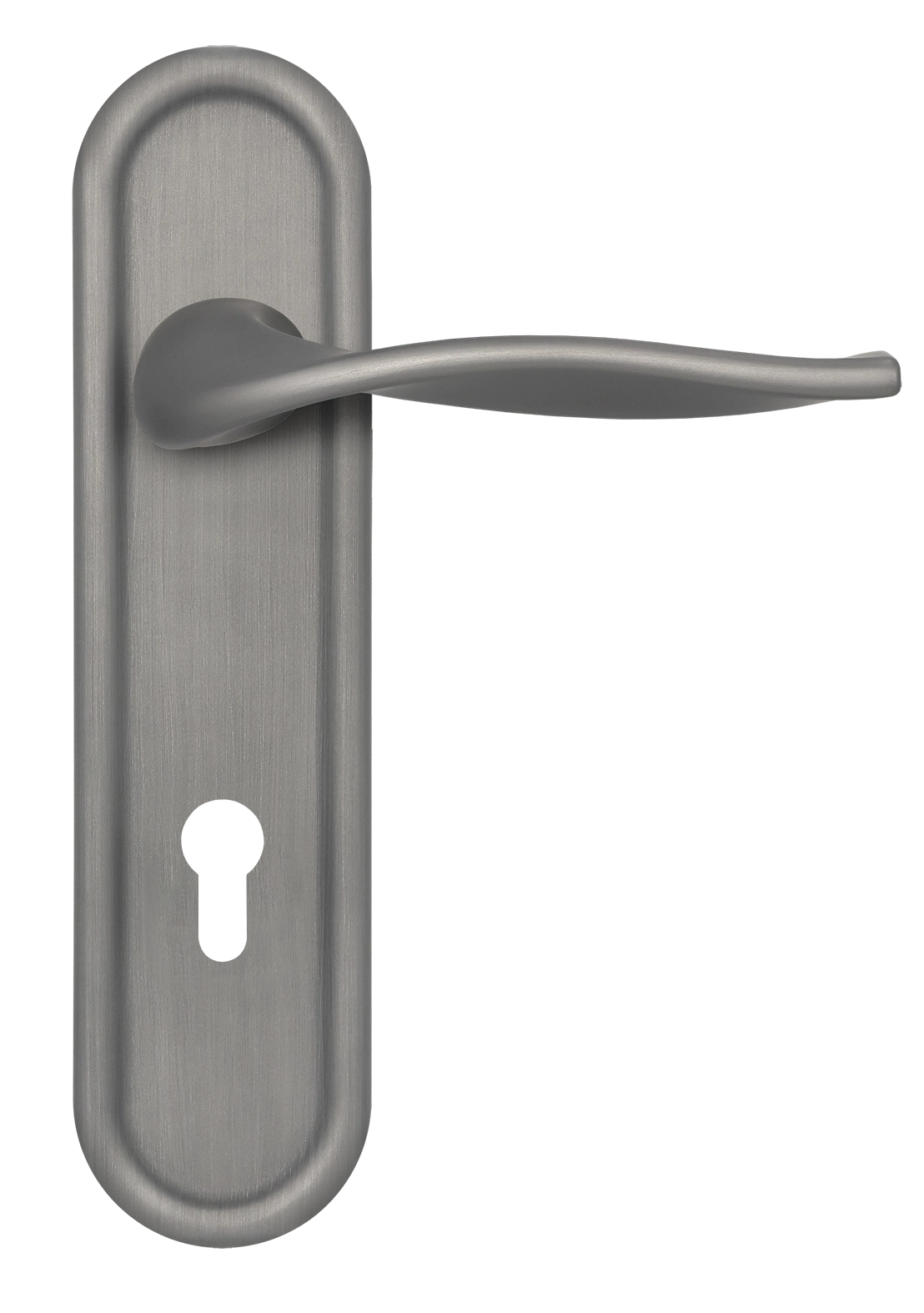 Ручка дверная SKYSCRAPER PLR KH WF на планке под ключевой цилиндр, цвет Зимняя стужа/Winter Frost фото купить Омск