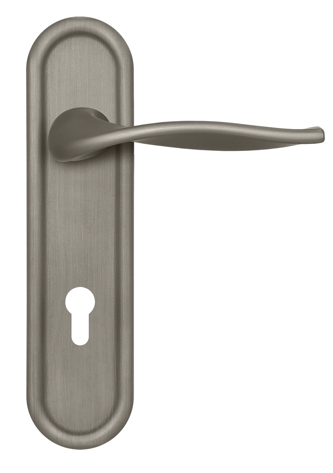 Ручка дверная SKYSCRAPER PLR KH SMI на планке под ключевой цилиндр, цвет Весенняя дымка/Spring Mist фото купить Омск