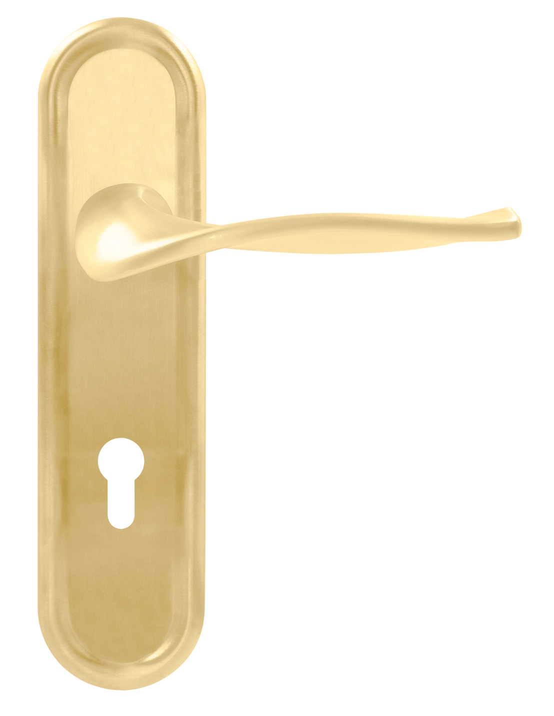 Ручка дверная SKYSCRAPER PLR KH AH на планке под ключевой цилиндр, цвет Осенний мёд/Autumn Honey фото купить Омск