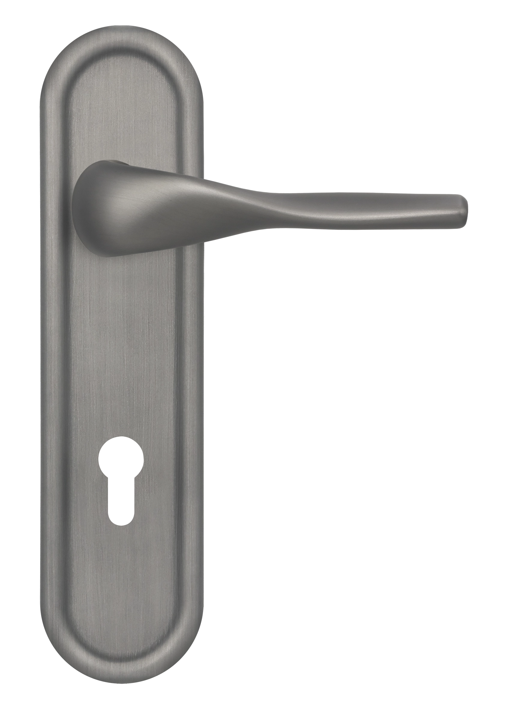 Ручка дверная LVB PLR KH WF на планке под ключевой цилиндр, цвет Зимняя стужа/Winter Frost фото купить Омск