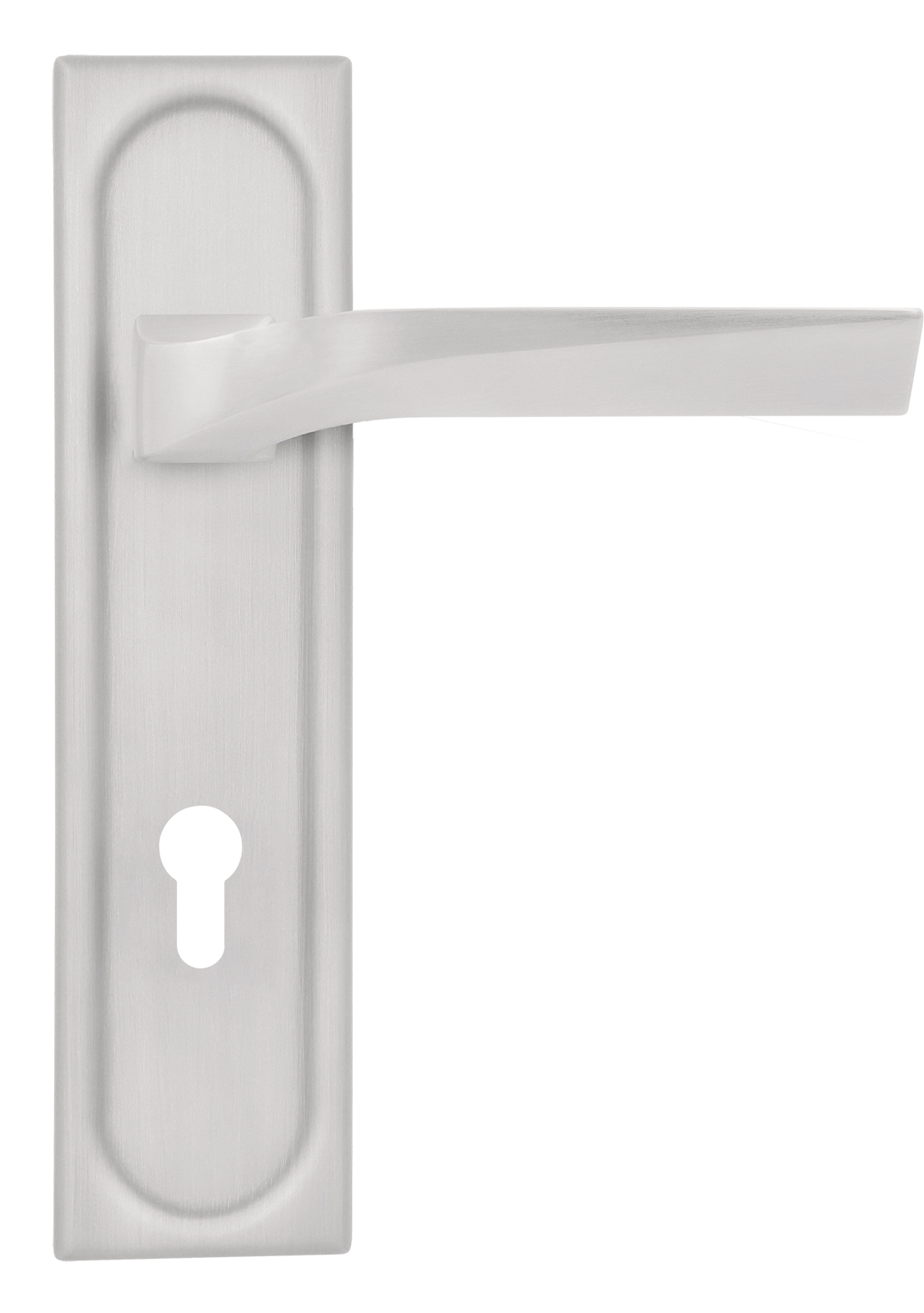 Ручка дверная WD CONCERT HALL PLS KH SSW на планке под ключевой цилиндр, цвет Стокгольмский снегопад/Stockholm Snowfall фото купить Омск