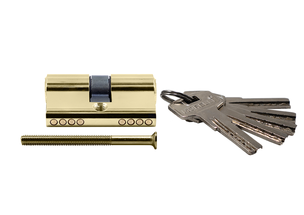 Ключевой цилиндр высокой секретности HS 50C PG (50мм), цвет золото фото купить в Омске
