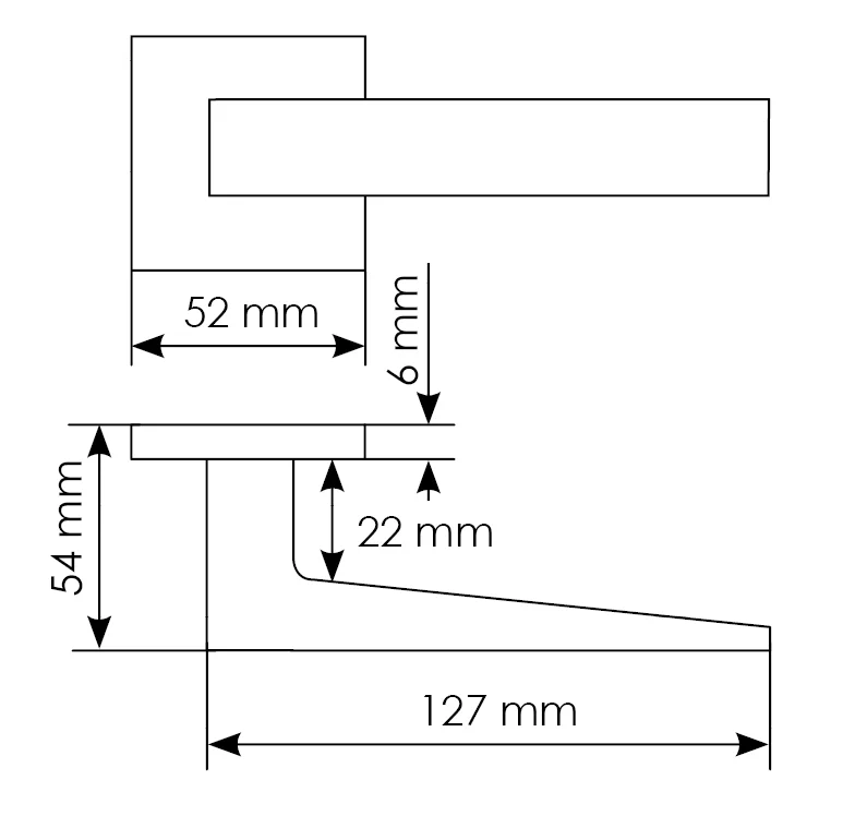 Комплект дверных ручек MH-54-S6 BL с заверткой MH-WC-S6 BL + замок M1895 BL, цвет черный фотомореллиОмск