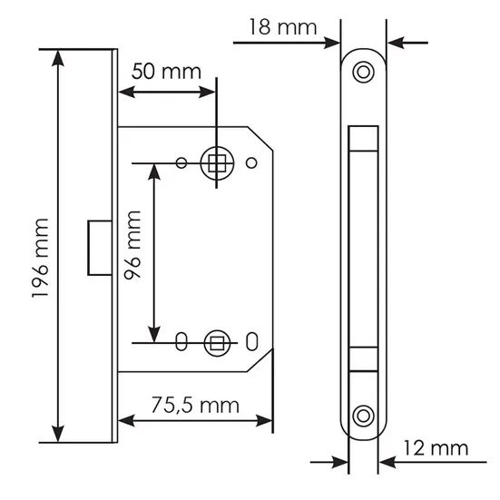 Комплект дверных ручек MH-54-S6 BL с заверткой MH-WC-S6 BL + замок M1895 BL, цвет черный фото дверная фурнитура Омск