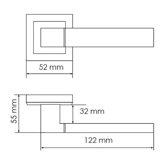 Комплект дверных ручек MH-28 BL-S с заверткой MH-WC-S BL+магнитный замок M1895 BL, цвет черный фотомореллиОмск