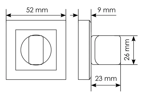 Комплект дверных ручек MH-28 BL-S с заверткой MH-WC-S BL, цвет черный  фотомореллиОмск