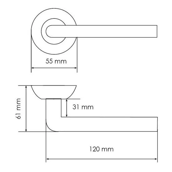 Комплект дверных ручек MH-03 BL с заверткой MH-WC BL + магнитный замок M1895 BL, цвет черный  фотомореллиОмск