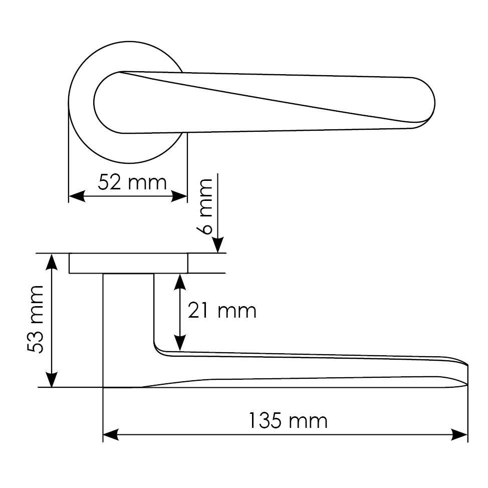 Комплект дверных ручек MH-58-R6 BL с заверткой MH-WC-R6 BL + магнитный замок M1895 BL, цвет черный фотомореллиОмск