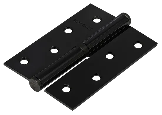 Петля карточная разъемная MSND 100X70X2.5 BL L с подшипником стальная левая, врезная цвет черный фото купить Омск