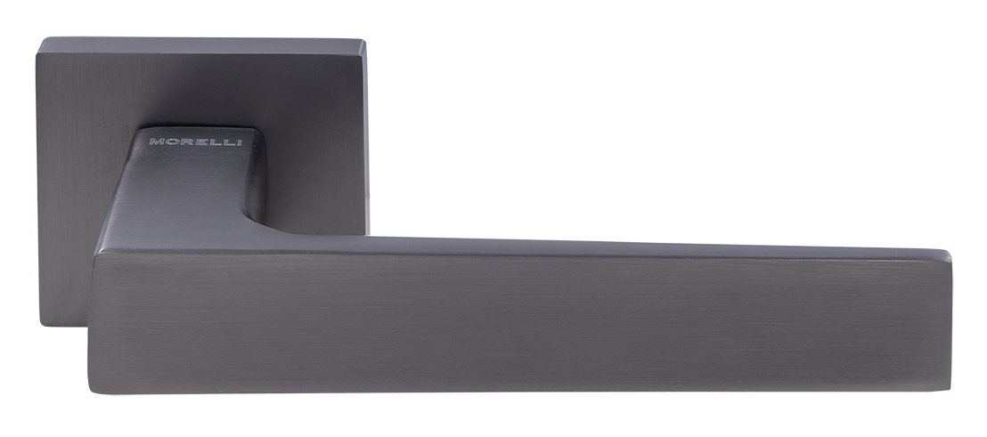 Ручка дверная MIRA  MH-54-S6 GR раздельная на квадратной розетке, цвет графит, ЦАМ фото купить Омск