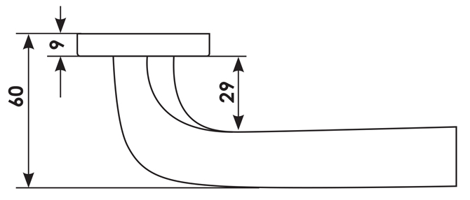 Ручка дверная COMETA R5 NIS раздельная на круглой розетке, цвет матовый никель, ЦАМ фото фурнитура Омск
