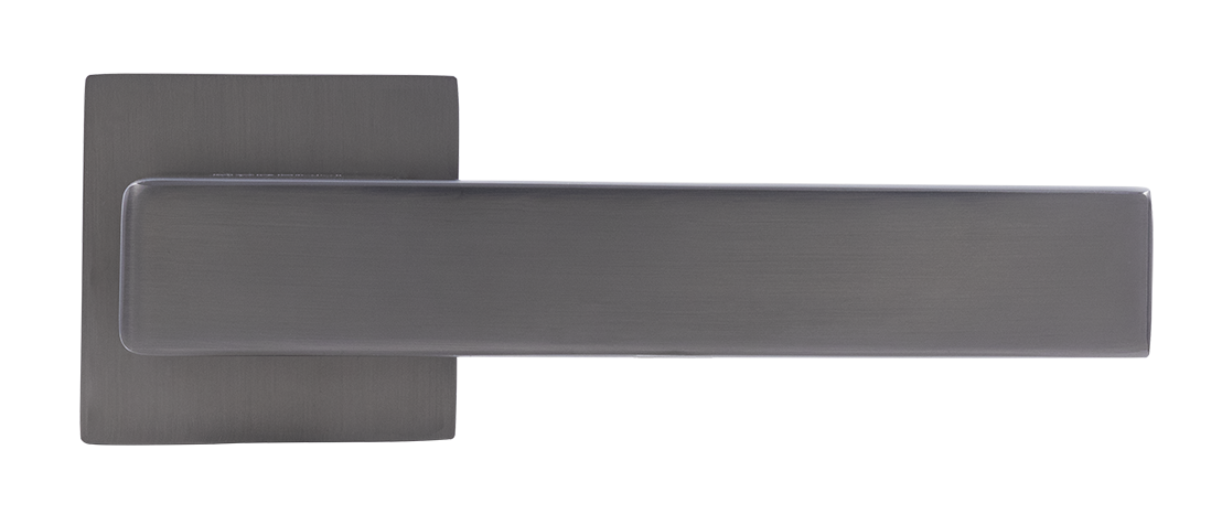 Ручка дверная LOT MH-56-S6 GR раздельная на квадратной розетке 6 мм, цвет графит, ЦАМ фото купить в Омске