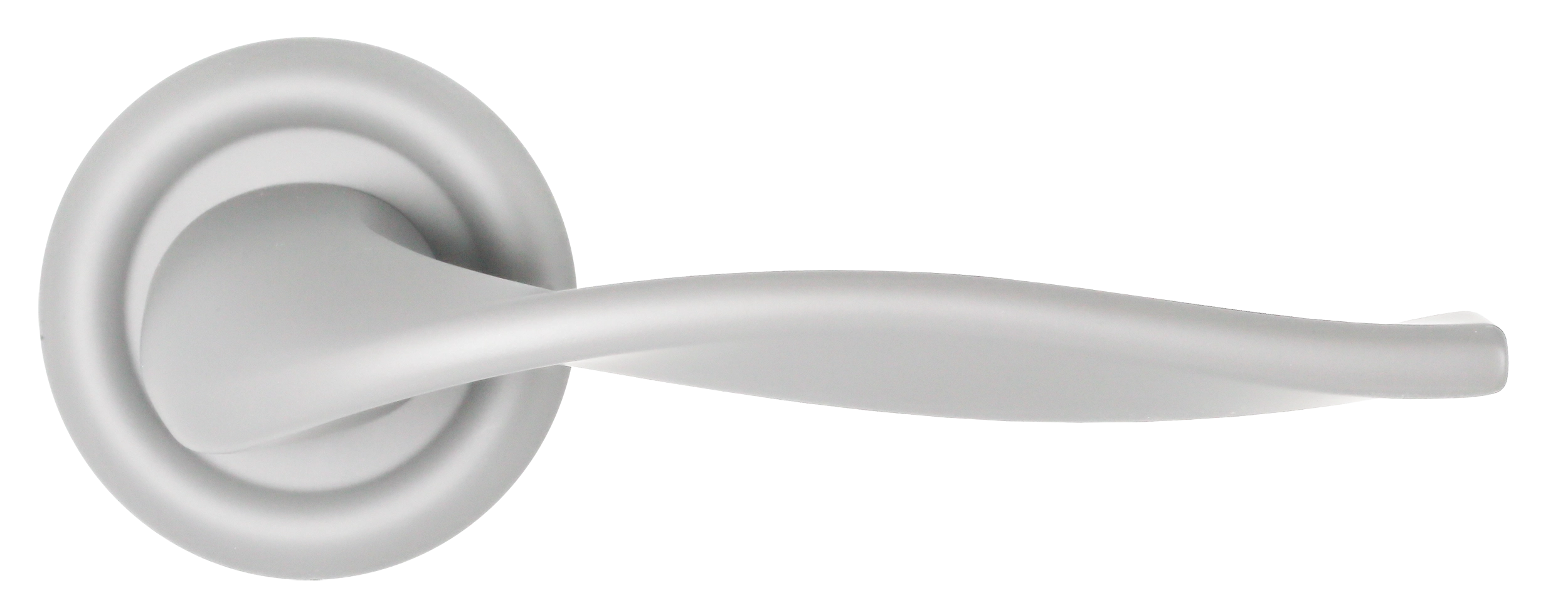 Ручка дверная SKYSCRAPER R7 SSW на круглой розетке, цвет Стокгольмский снегопад/Stockholm Snowfall фото купить в Омске