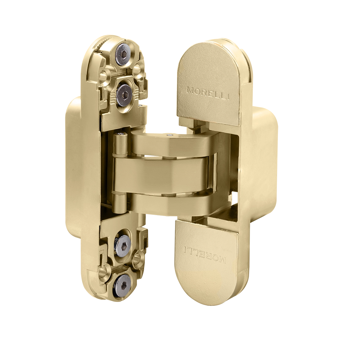 Петля скрытая HH-24 MSG врезная с 3D-регулировкой вес полотна до 40 кг, цвет матовое сатинированное золото фото купить в Омске