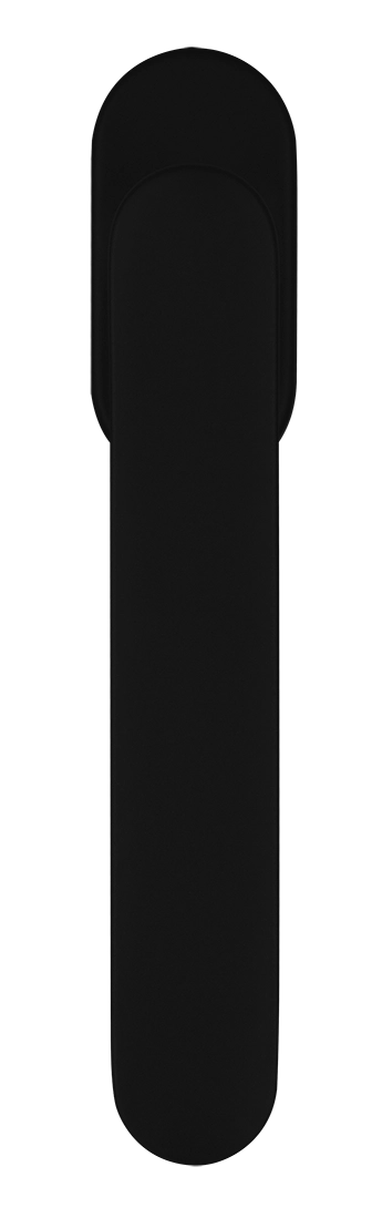 Ручка оконная LE BOAT W1 NERO-ST на прямоугольной розетке, цвет черный soft-touch, латунь фото купить в Омске