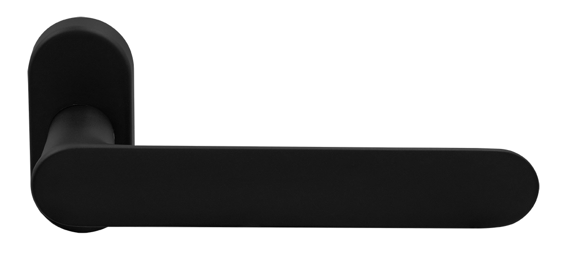 Ручка оконная LE BOAT W1 NERO-ST на прямоугольной розетке, цвет черный soft-touch, латунь фото morelli Омск
