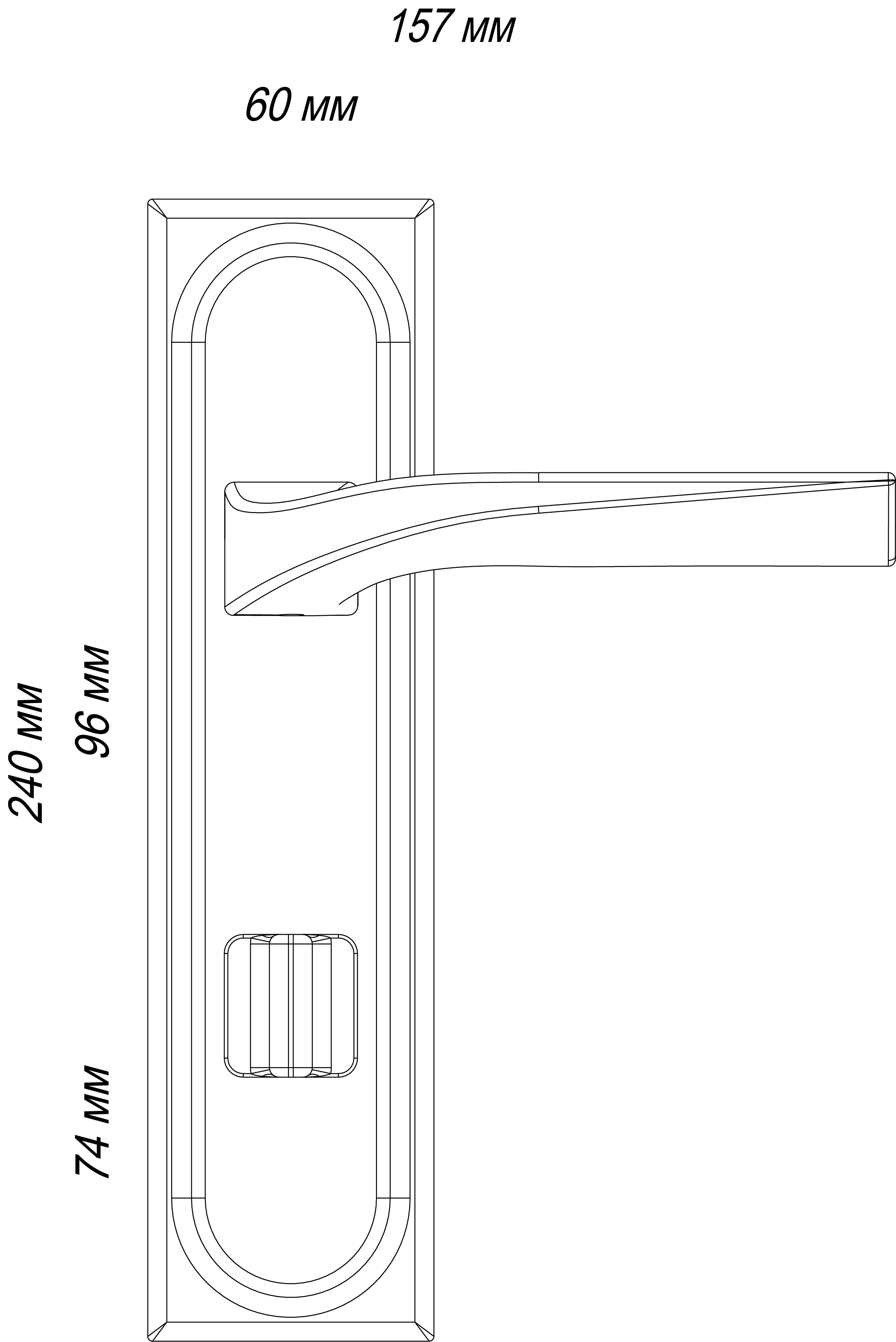 Ручка дверная WD CONCERT HALL PLS WF на планке, цвет Зимняя стужа/Winter Frost фото фурнитура Омск