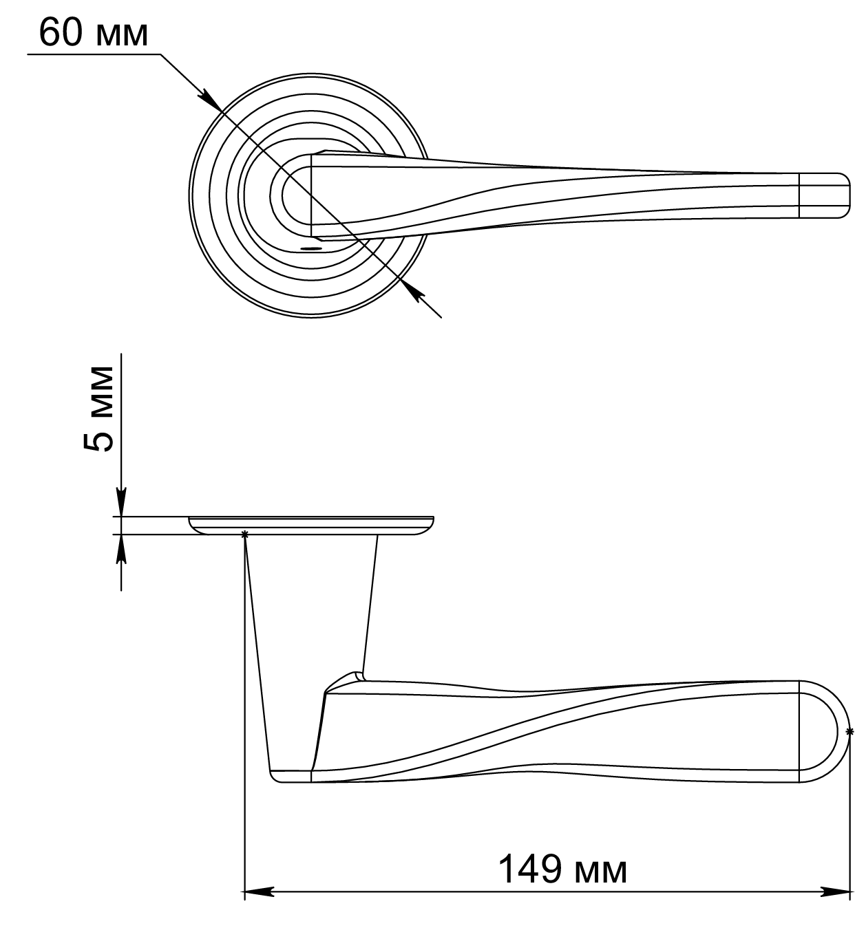 Ручка дверная THE OLYMPICS R7 WF на круглой розетке, цвет Зимняя стужа/Winter Frost фото фурнитура Омск