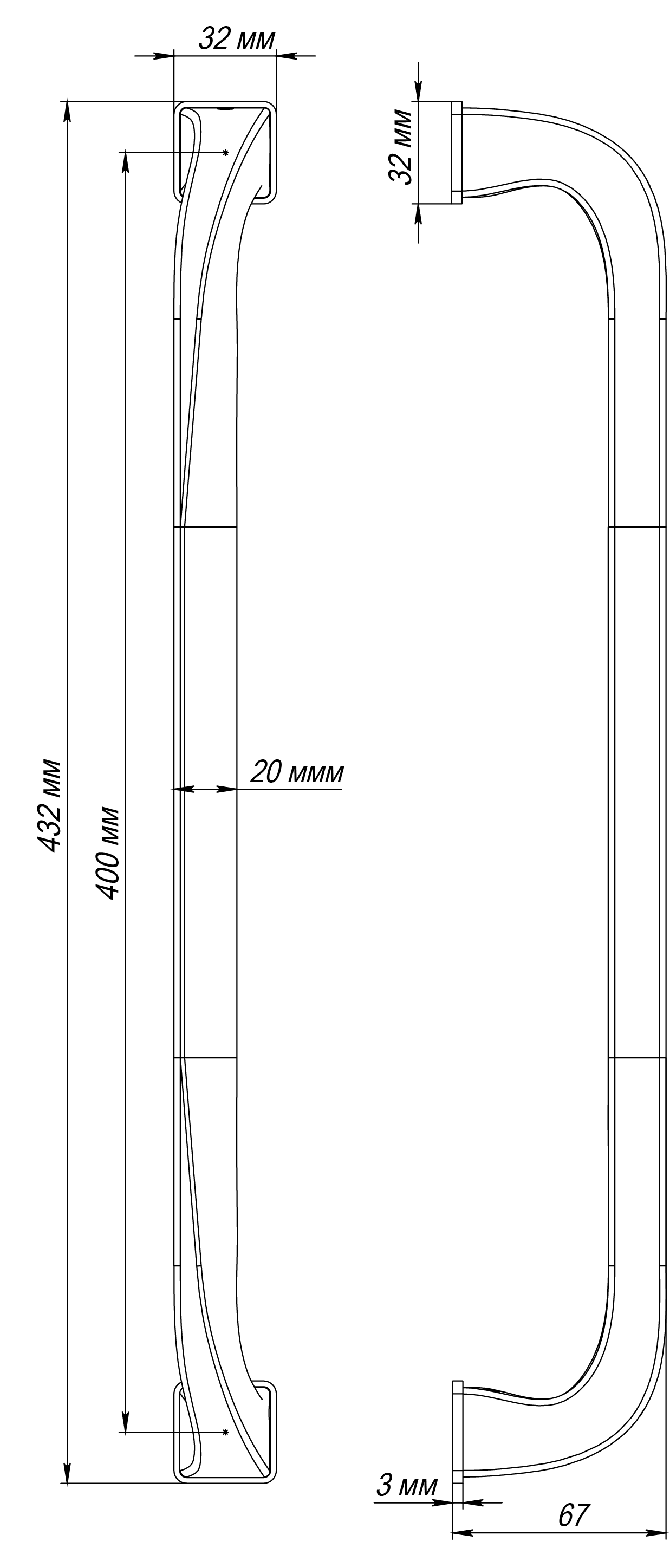 Ручка-скоба WD CONCERT HALL PH SST, цвет Летняя гроза/Summer Storm фотомореллиОмск