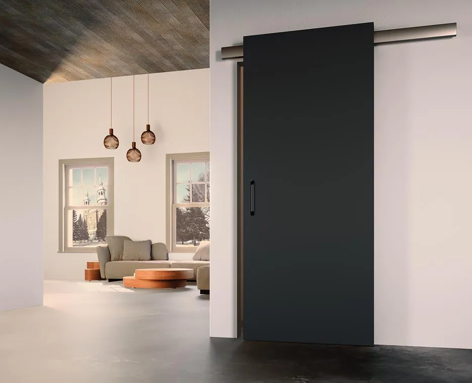 Комплект ESTHETIC для одностворчатой двери от 500 до 1000мм, с доводчиками, цвет - черный фото купить Омск