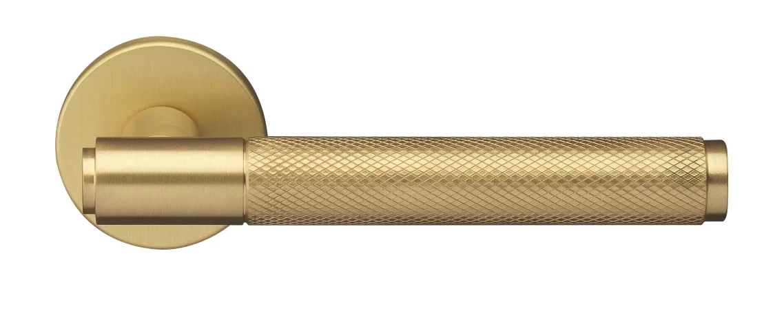 BRIDGE R6 OSA, ручка дверная с усиленной розеткой, цвет -  матовое золото фото купить Омск