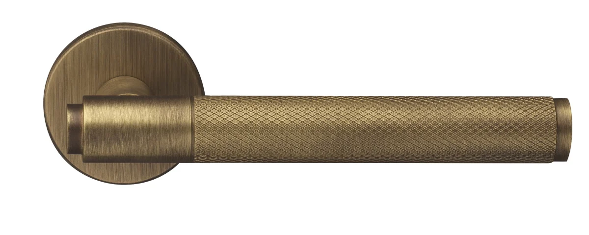 BRIDGE R6 BGO, ручка дверная с усиленной розеткой, цвет -  матовая бронза фото купить Омск