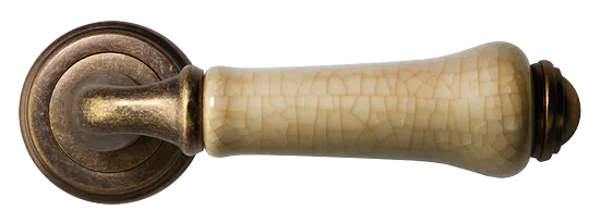 UMBERTO, ручка дверная MH-41-CLASSIC OMB/CH, цвет-старая мат.бронза/шампань фото купить в Омске