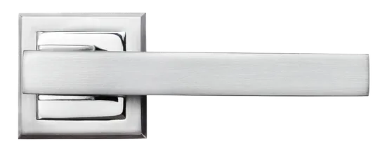 PIQUADRO, ручка дверная MH-37 SC/CP-S, на квадратной накладке, цвет - мат.хром/хром фото купить в Омске