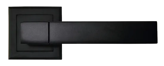 FUKOKU, ручка дверная на квадратной накладке MH-28 BL-S, цвет - черный фото купить в Омске