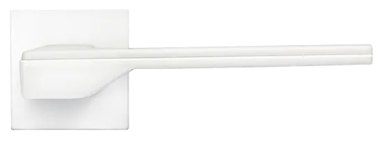 PIERRES, ручка дверная на квадратной накладке MH-49-S6 W, цвет - белый фото купить в Омске