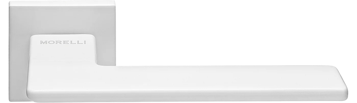 PLATEAU, ручка дверная на квадратной накладке MH-51-S6 W, цвет - белый фото купить Омск