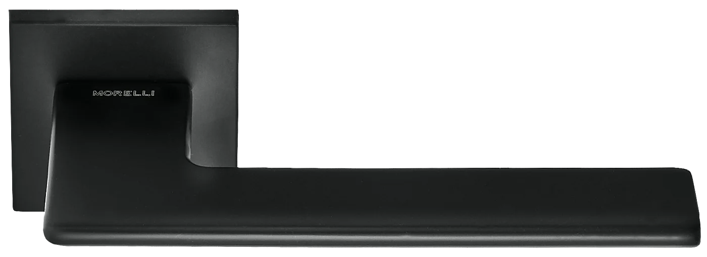 PLATEAU, ручка дверная на квадратной накладке MH-51-S6 BL, цвет - черный фото купить Омск