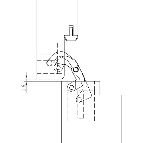 HH-19 B, скрытая петля, цвет - черный фотомореллиОмск