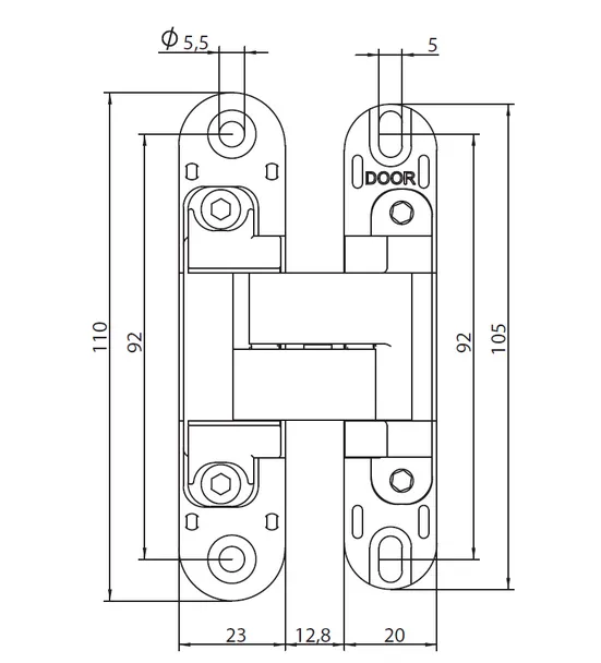 HH-19 SC, скрытая петля, цвет - мат.хром фото купить в Омске