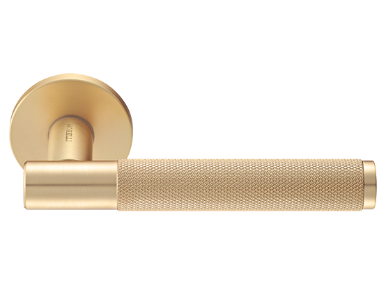 Ручка дверная "AZRIELI" на круглой розетке 6 мм, MH-57-R6T MSG, цвет - мат. сатинированное золото фото купить Омск