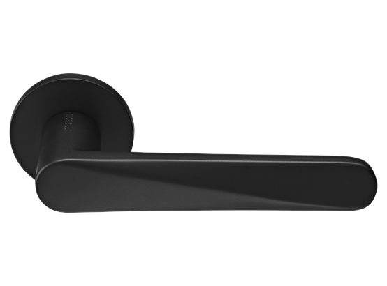 CAYAN - ручка дверная  на круглой розетке 6 мм, MH-58-R6 BL,  цвет - чёрный фото купить Омск