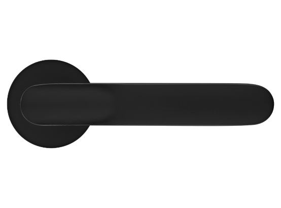 GARAK  ручка дверная на круглой розетке 6 мм, MH-59-R6 BL, цвет - чёрный фото купить в Омске