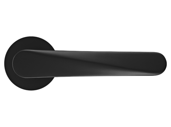CAYAN - ручка дверная  на круглой розетке 6 мм, MH-58-R6 BL,  цвет - чёрный фото купить в Омске